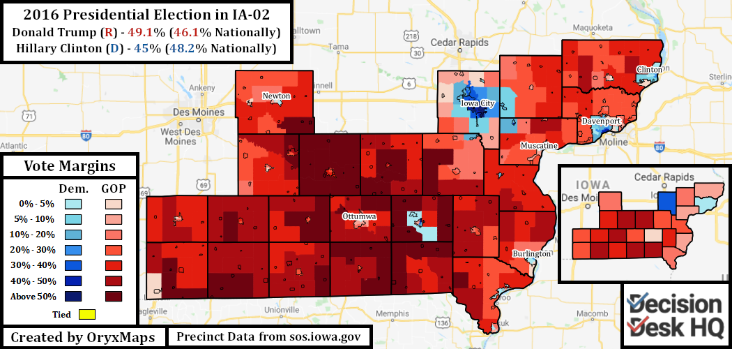 2016 Presidential Election Results in IA-02