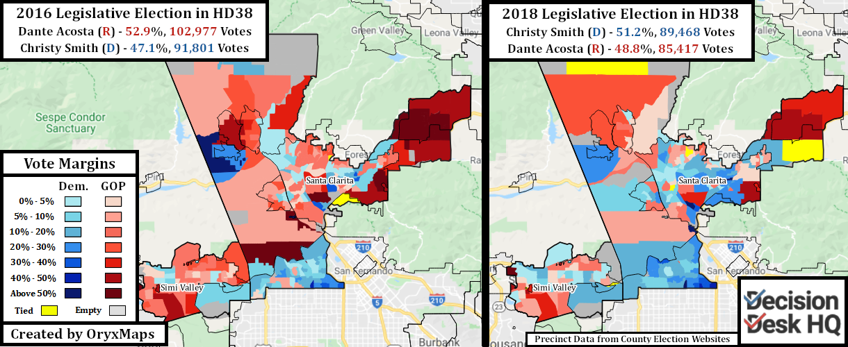 2016 and 2018 Elections to CA HD38 