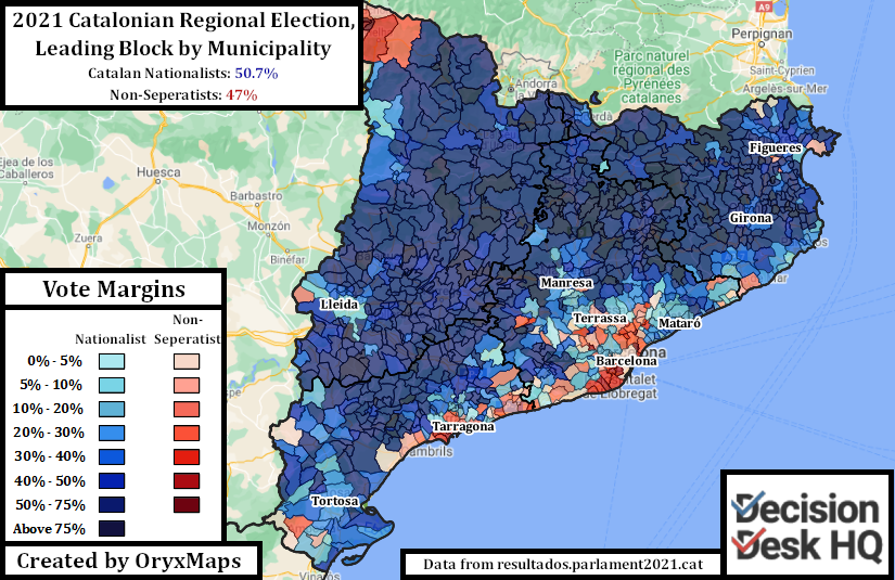 2021 Catalonia elections by Electoral Block