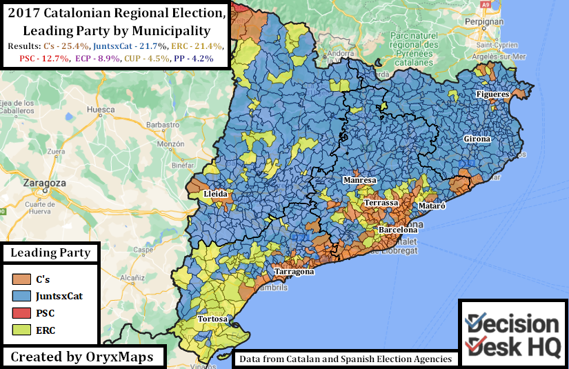 Catalonia 2017 Election Results