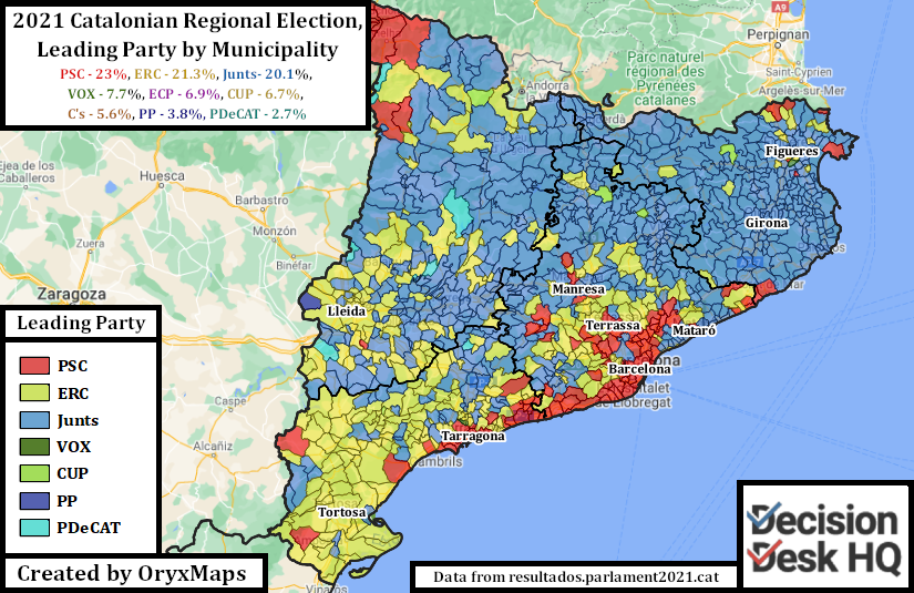 Catalonia 2021 Election Results