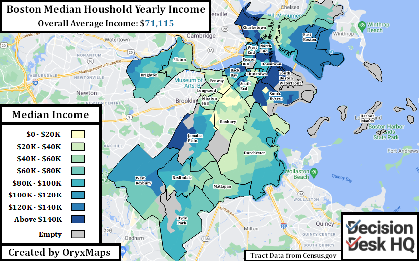 Income map of Boston