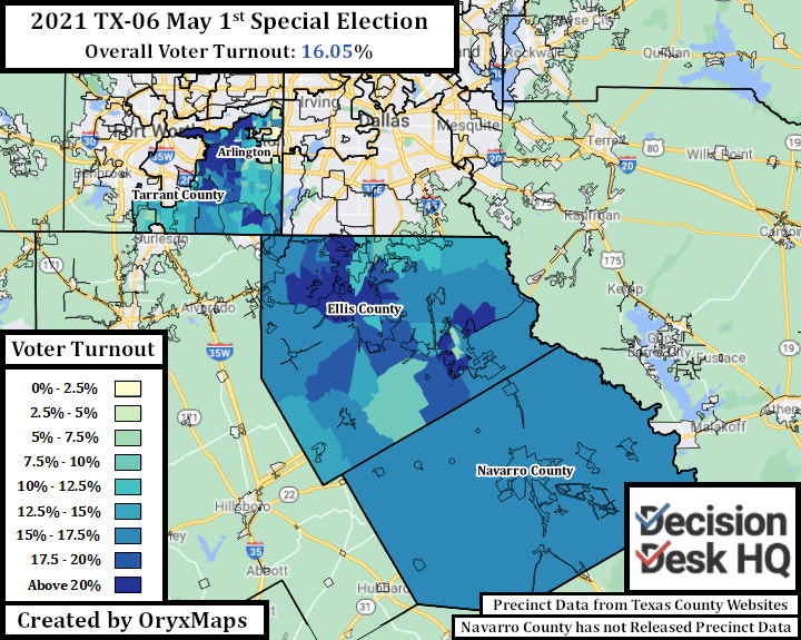 TX-06 Special Congressional Election Voter Turnout by Precinct