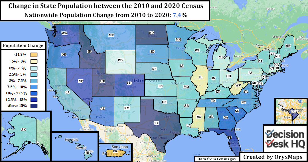 Statewide Population Growth from 2010 to 2020