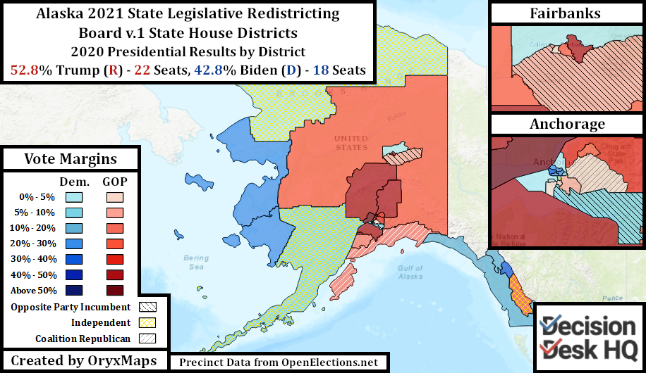 Proposed v.1 Alaska State House Map by 2020 Presidential Results