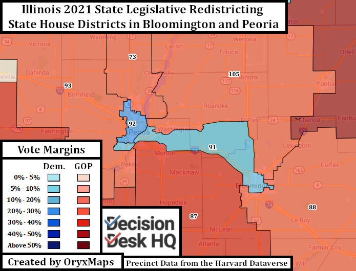 New State House Districts in Bloomington and Peoria