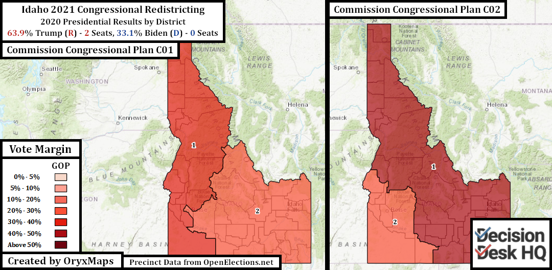 Proposed 2021 Idaho Congressional Plans 