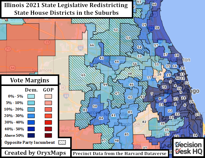 Chicago Collar County Suburban State House Districts