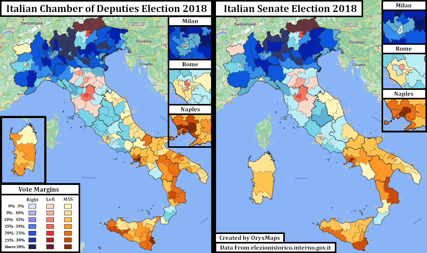 Italian Election 2018 Constituency Seats